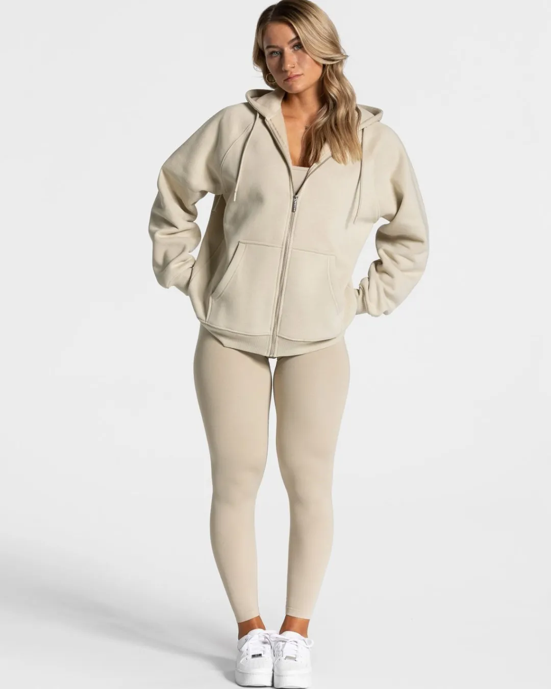 TEVEO Hoodies & Jackets*Statement Oversized Jacke "Sand"