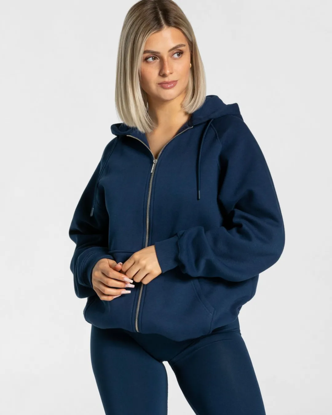 TEVEO Hoodies & Jackets*Statement Oversized Jacke "Dunkelblau"