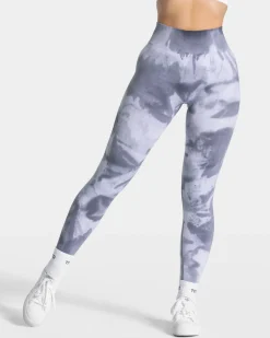TEVEO Leggings & Pants*Tie Dye Scrunch Leggings "Stormy"