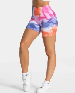 TEVEO Shorts*Tie Dye Scrunch Short "Hot"